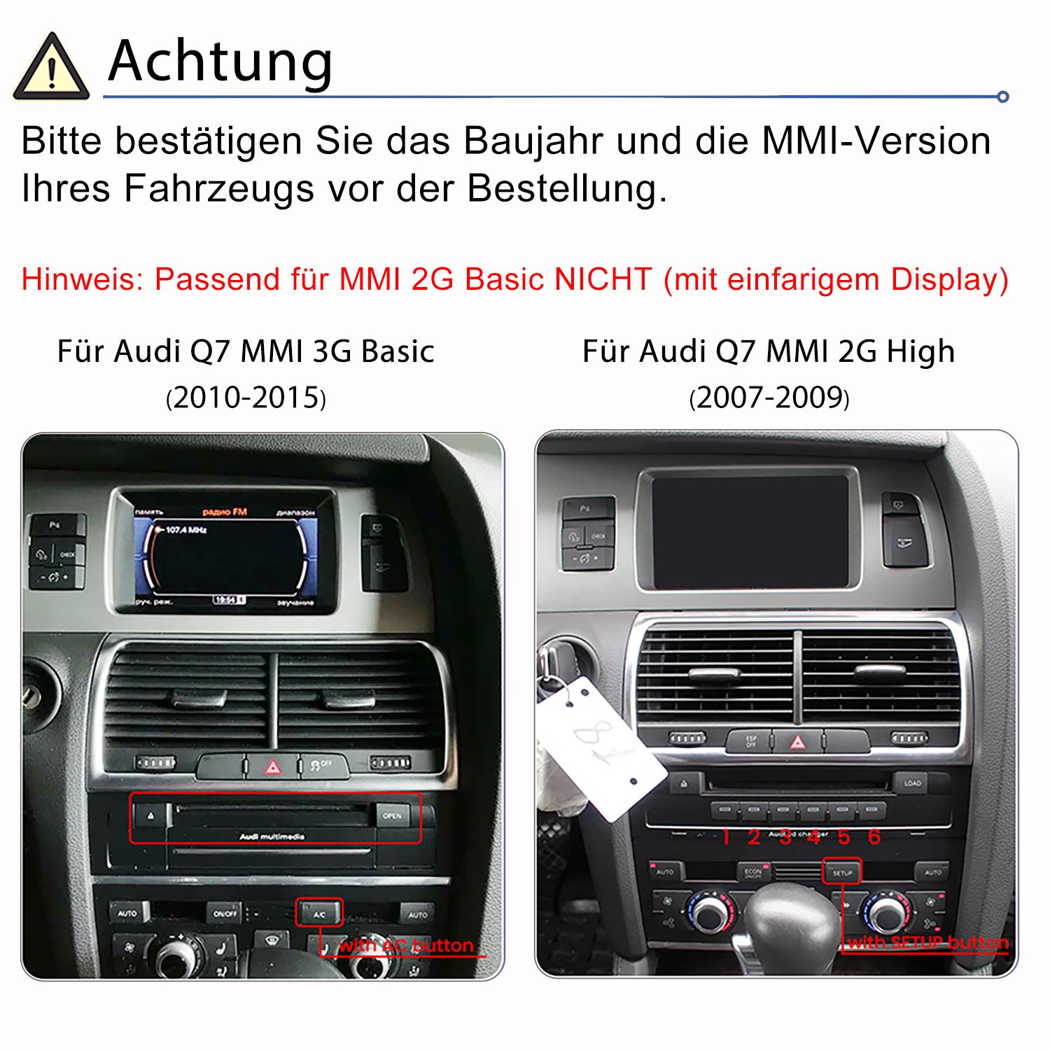 Junsun CarPlay voor Audi Q7 4L 2005-2015 MMI 2G High 3G Basic CarPlay Android Auto Bluetooth - Image 2