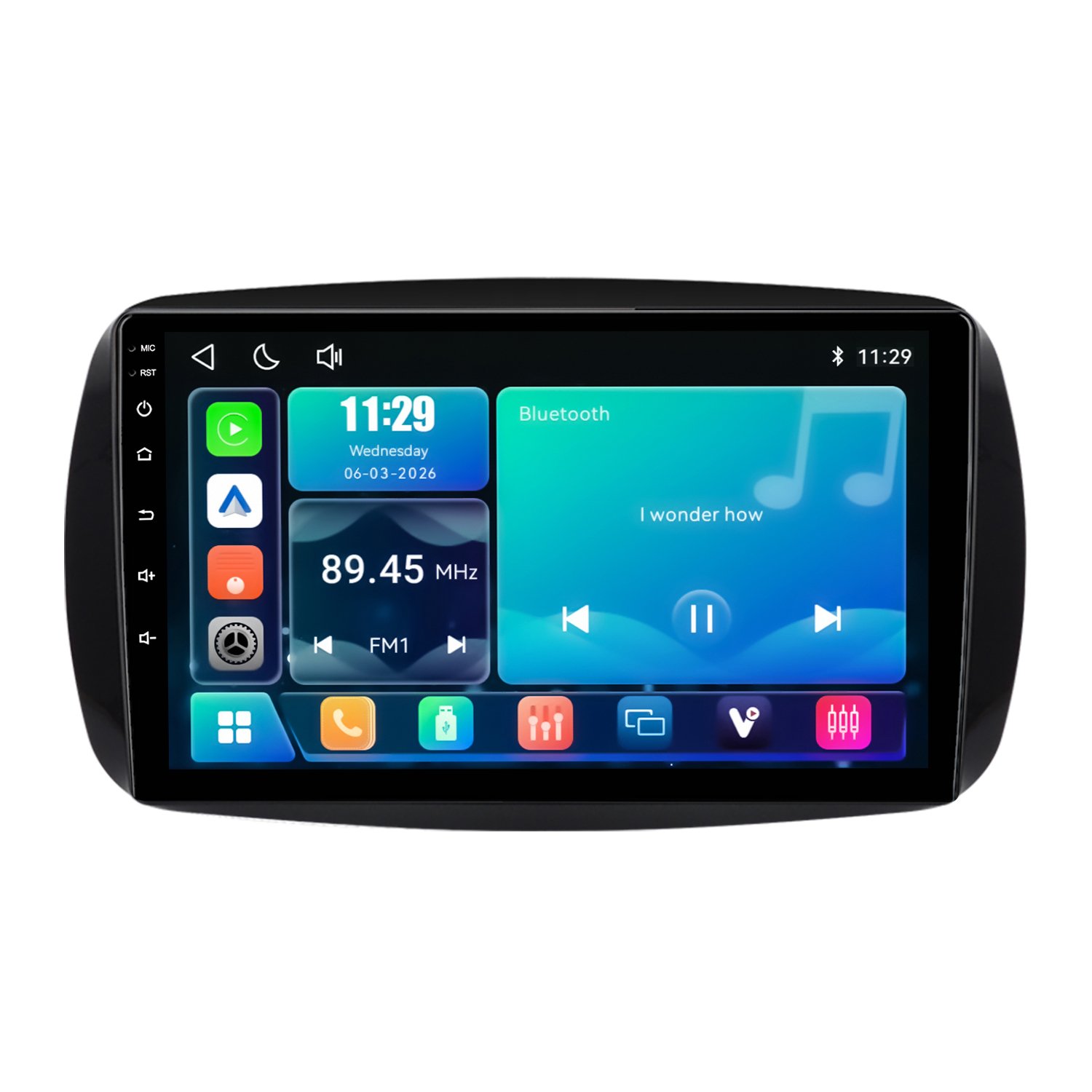 Linux Radio voor Smart 453 CarPlay Android Auto Bluetooth