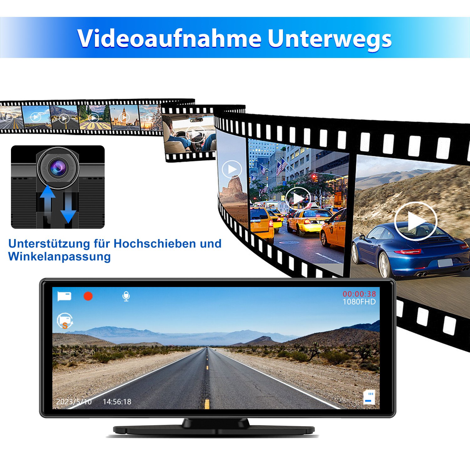 Draadloos CarPlay Android Auto HD 10,26 inch scherm verstelbare achteruitrijcamera - Image 6