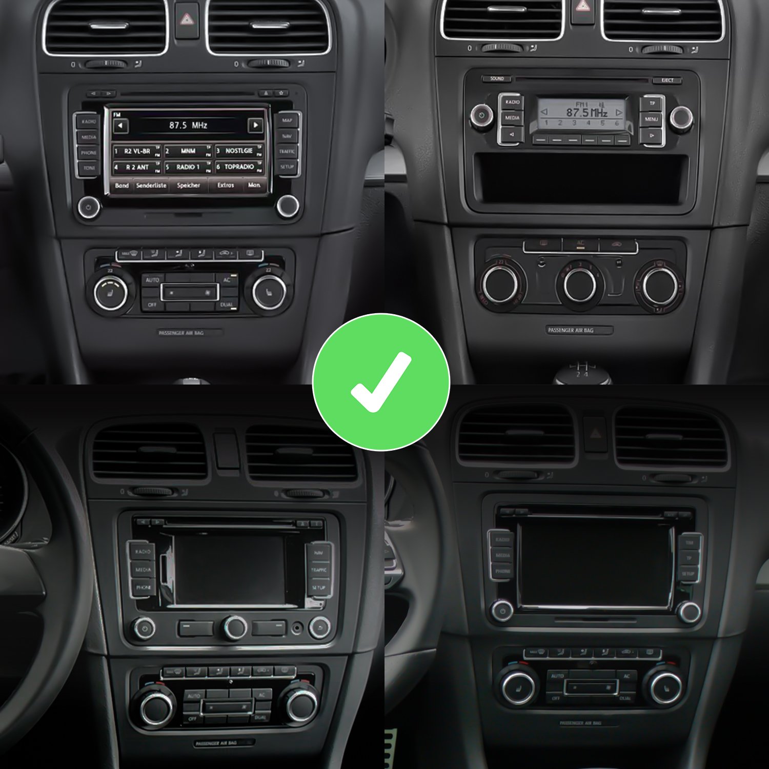2K-scherm radio voor VW Golf 6 CarPlay Android Auto Bluetooth X9 - Image 2