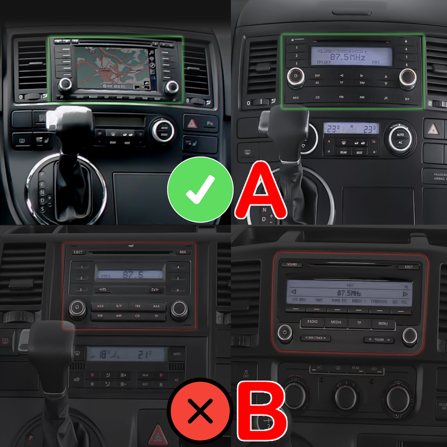 13 inch radio voor VW T5 CarPlay Android Auto Navi Bluetooth -V2 Plus - Image 2