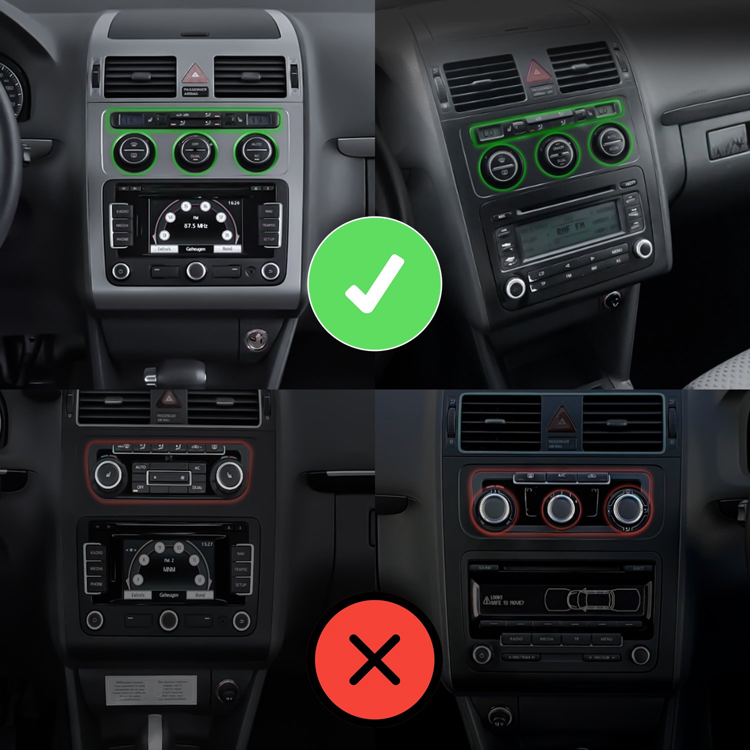 Radio voor VW Touran 1T1 1T2 CarPlay Android Auto GPS Navi CarPlay - Image 2