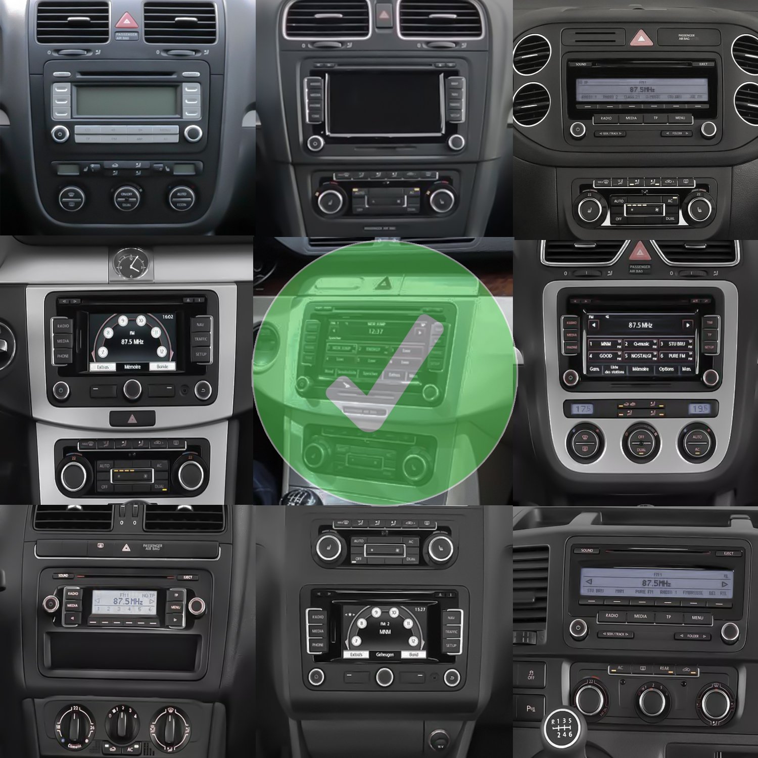 Radio voor VW Golf 5 6 Plus Polo 6R T5 Tiguan CarPlay Android Auto Navigatie - Image 2