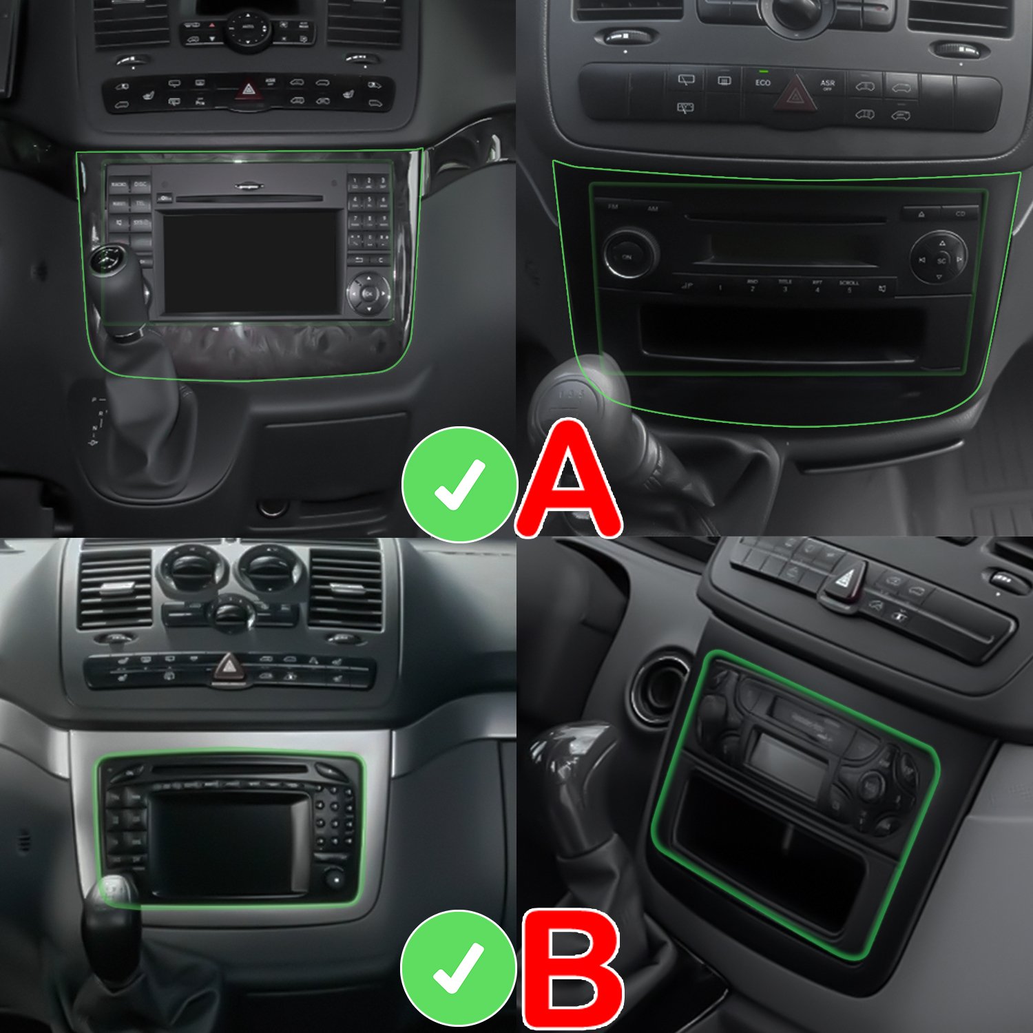 Radio voor Mercedes V-Class W639 2010-2015 CarPlay Android Auto Bluetooth - Image 2